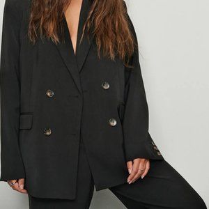 NWT NA-KD FASHION Recycled Oversized Double Breasted Blazer